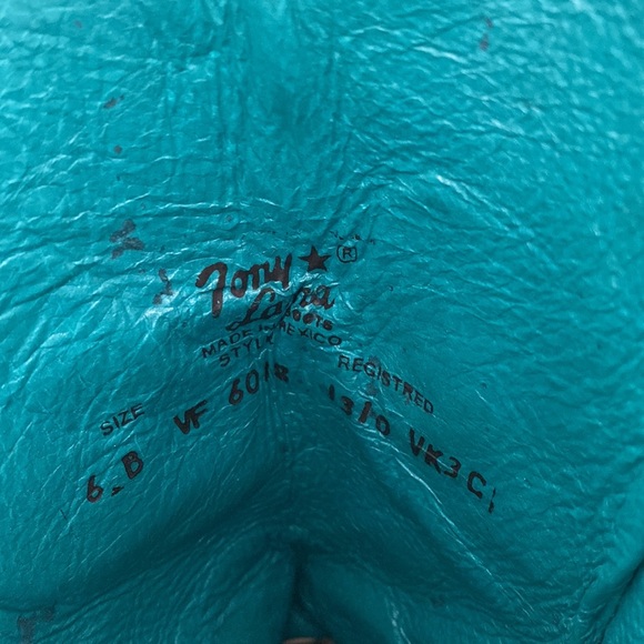 MOVING SALE! Tony Lama Vaquero Turquoise Cassidy Cowgirl Boot - Picture 16 of 17